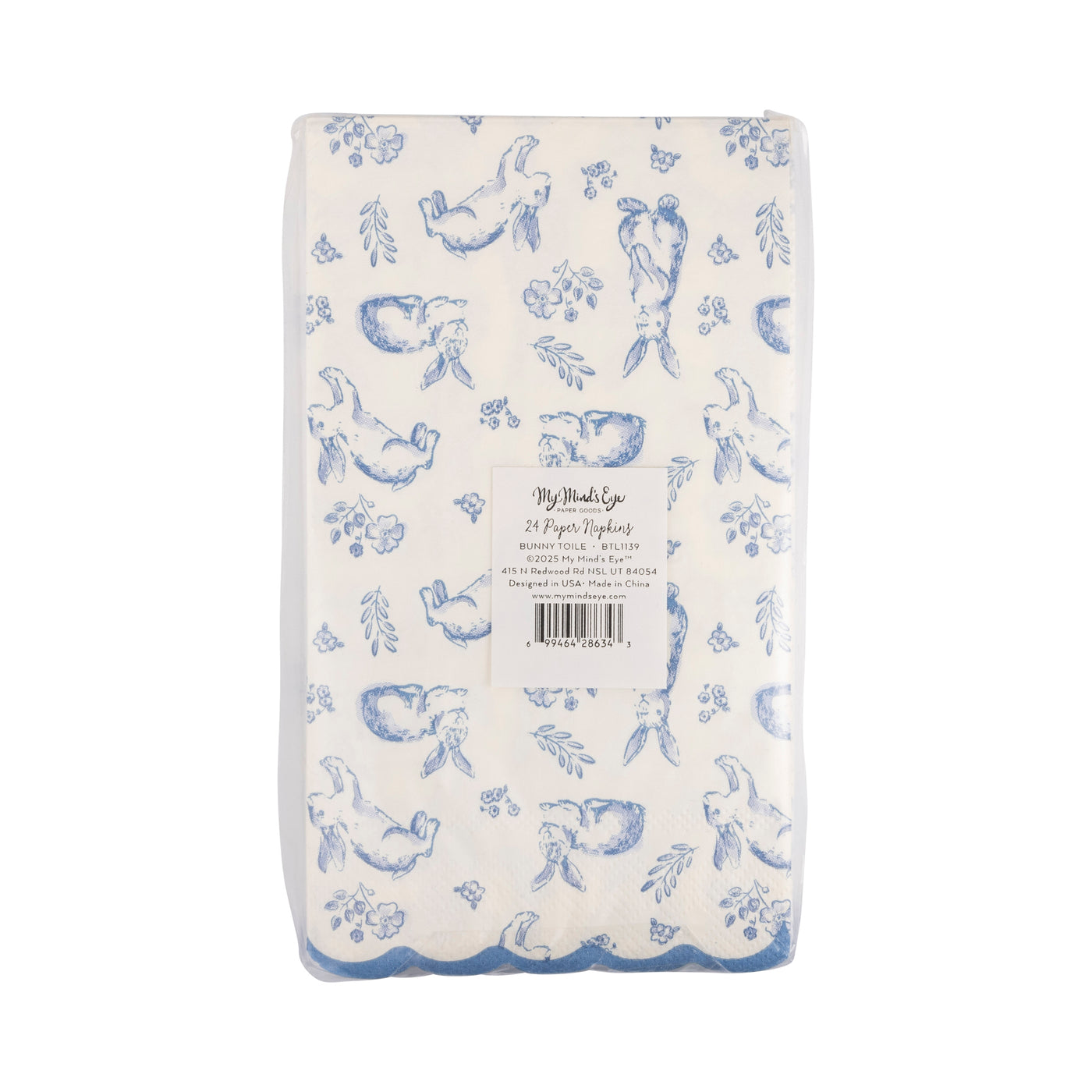 BTL1139 - Bunny Toile Guest Napkin