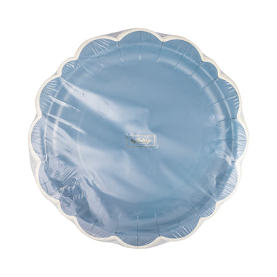 BTL1141 - 10" Blue Scalloped Edge Plates