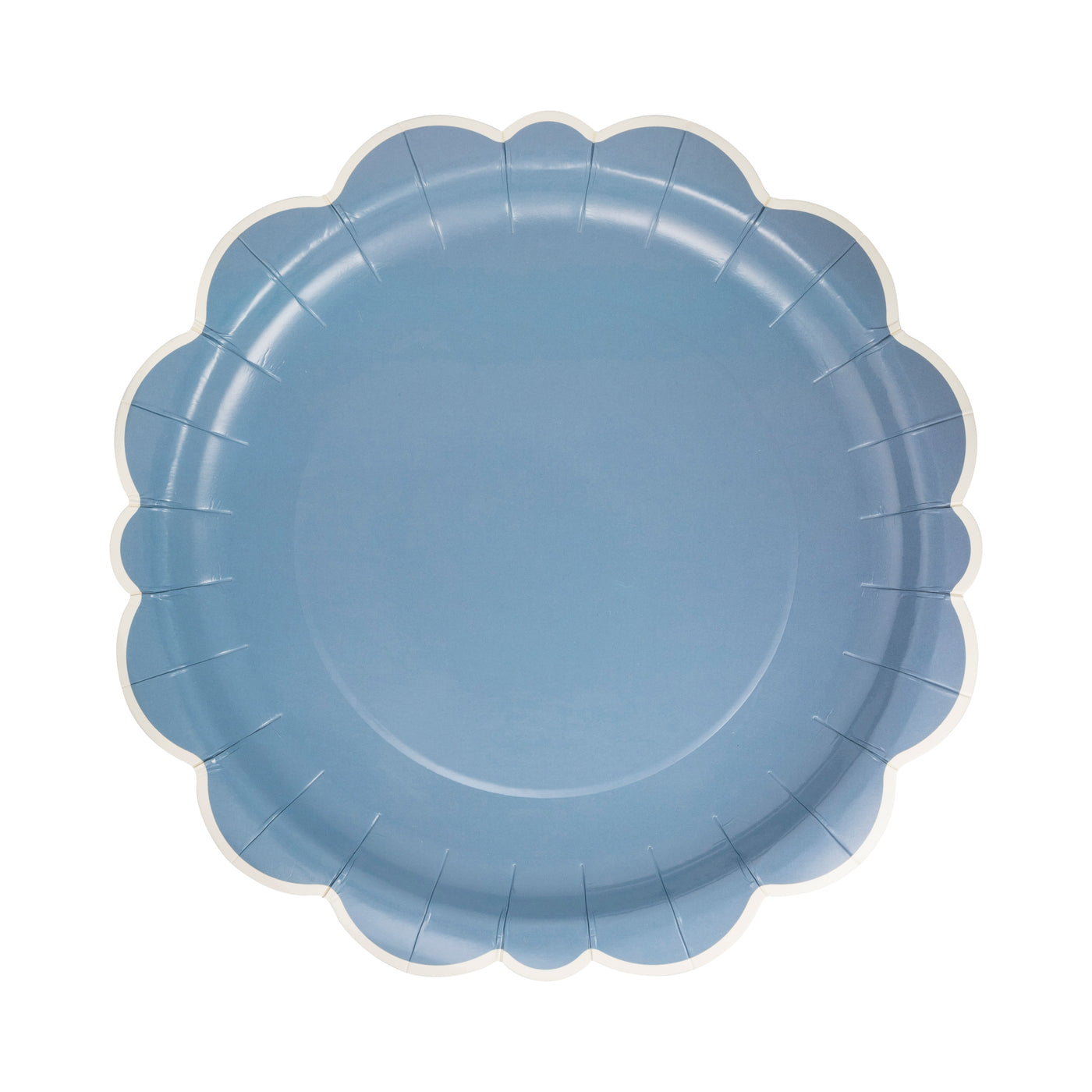 BTL1141 - 10" Blue Scalloped Edge Plates