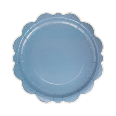 BTL1141 - 10" Blue Scalloped Edge Plates