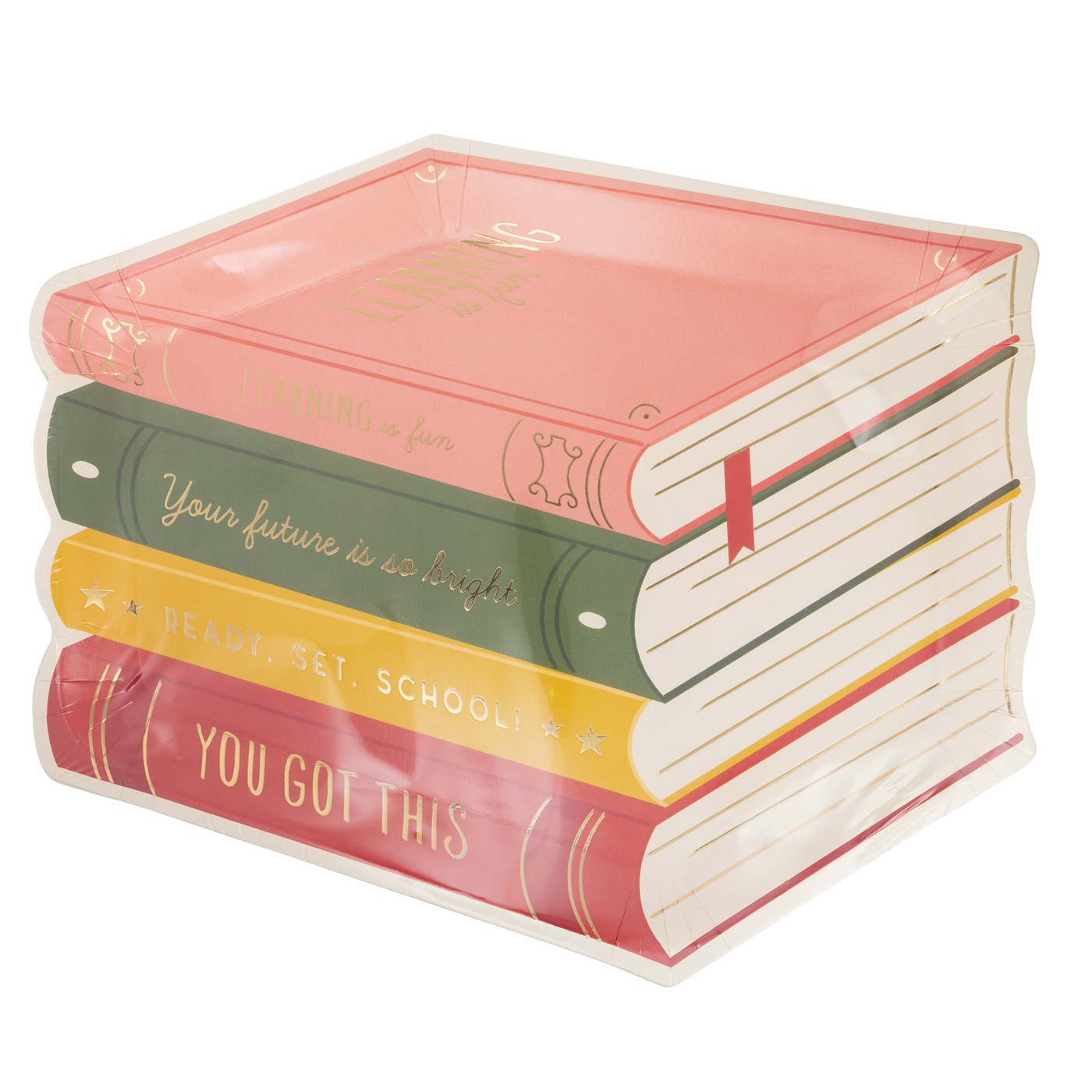 BTS1045 - Stack of Books Paper Plate