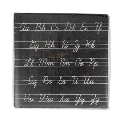 BTS1138 - Cursive ABCs Paper Cocktail Napkin