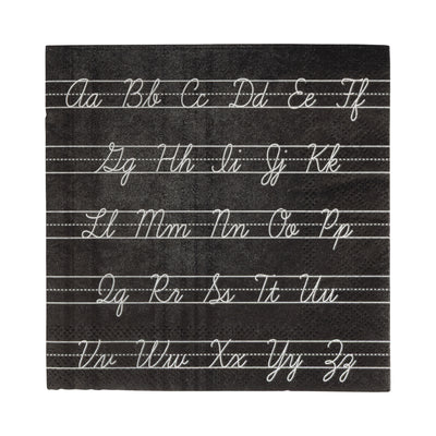 BTS1138 - Cursive ABCs Paper Cocktail Napkin