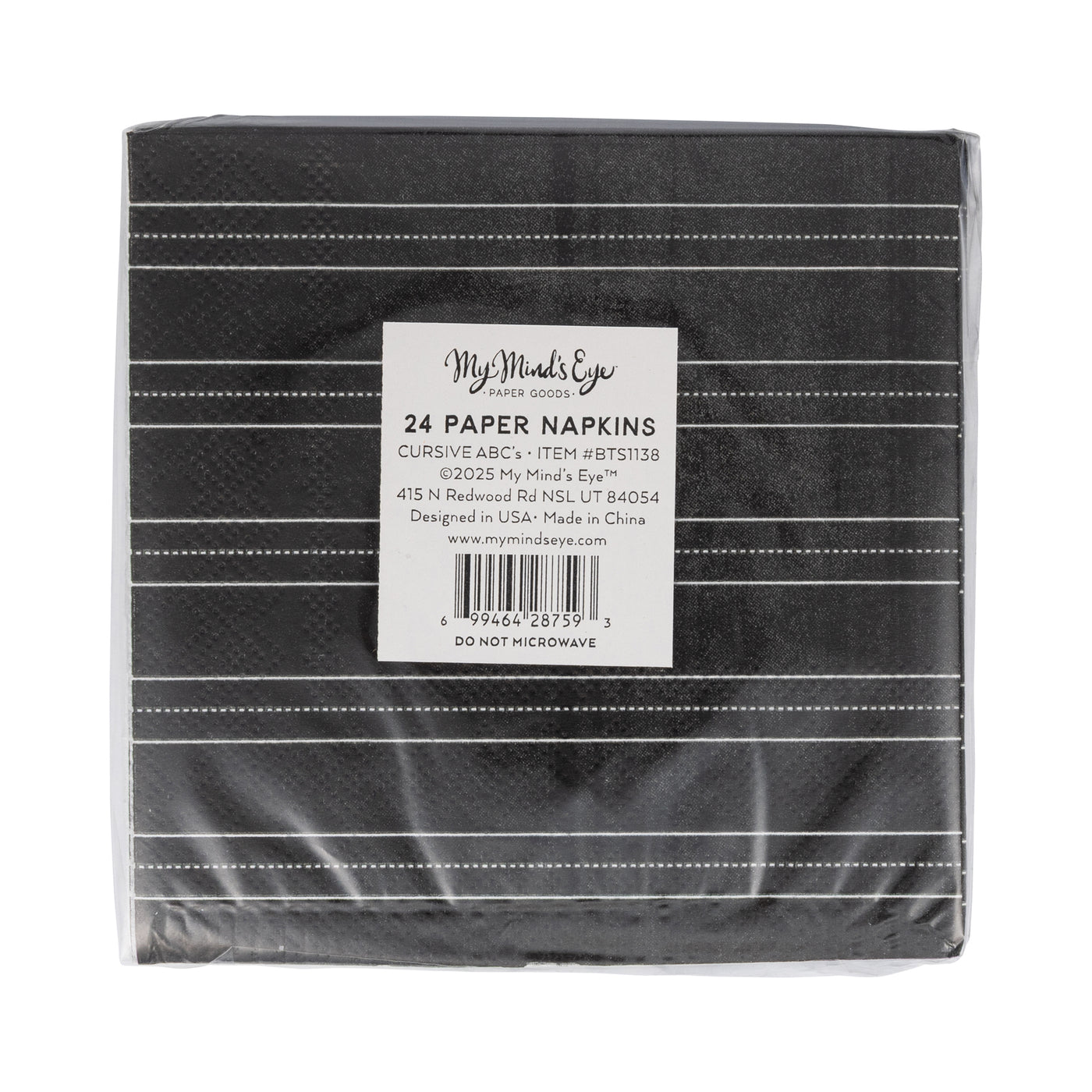 BTS1138 - Cursive ABCs Paper Cocktail Napkin