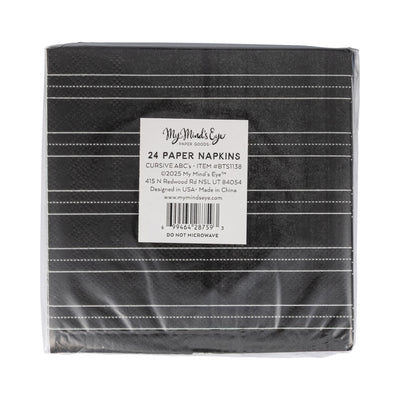 BTS1138 - Cursive ABCs Paper Cocktail Napkin