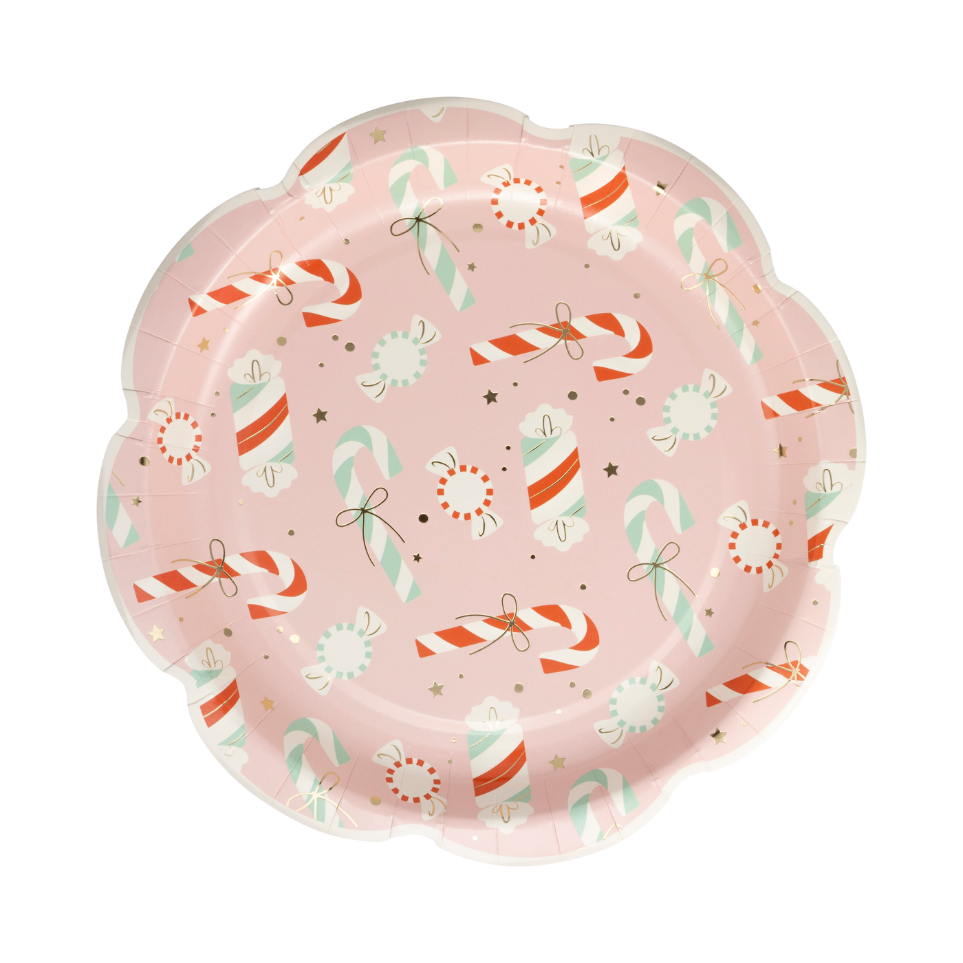 CDY1141 - Candy Cane Lane Scatter Pattern 9" Plate