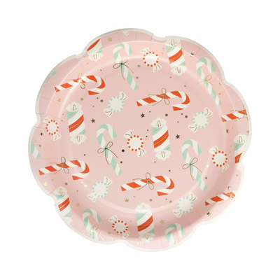 CDY1141 - Candy Cane Lane Scatter Pattern 9" Plate