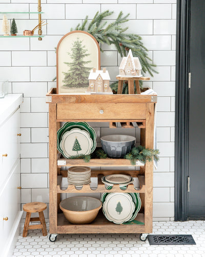 CHL1230 - Christmas Tree Bamboo Tray
