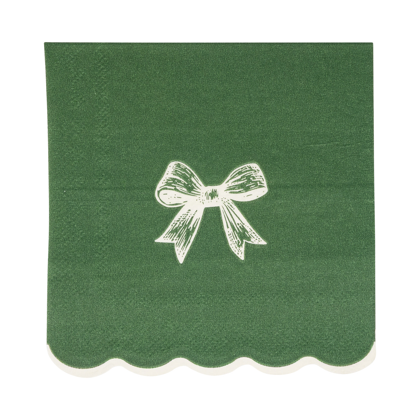 CHL1239 - Gold/Green Bow Cocktail Napkin