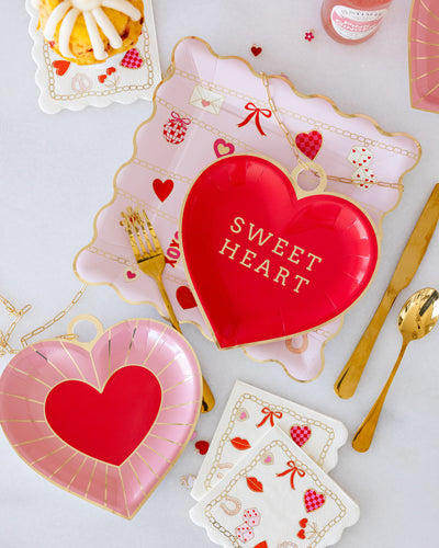 CHM1241 - Sweet Heart Charm Shaped Plate Set