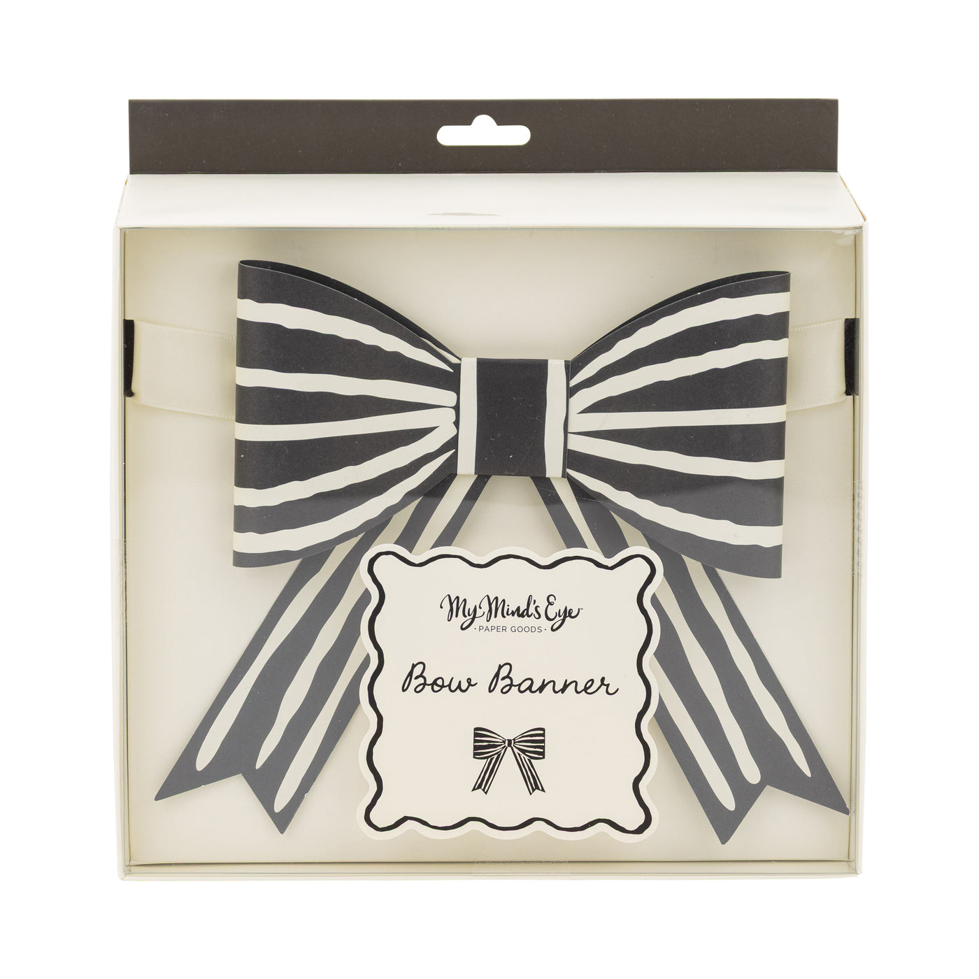 CLV1202 - Black and White Bow Banner