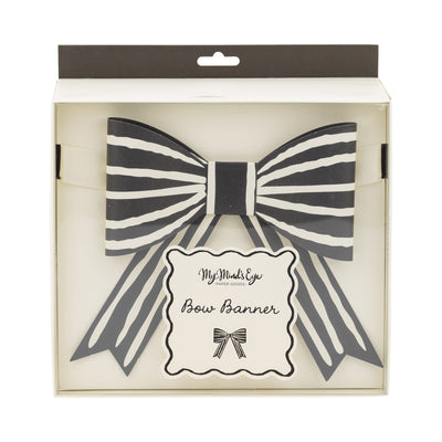 CLV1202 - Black and White Bow Banner