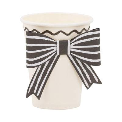 CLV1210 - Black and White Bow Party Cup