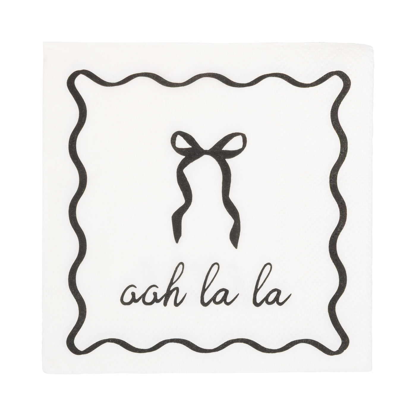CLV1239 - Oh La La Black and White Cocktail Napkin