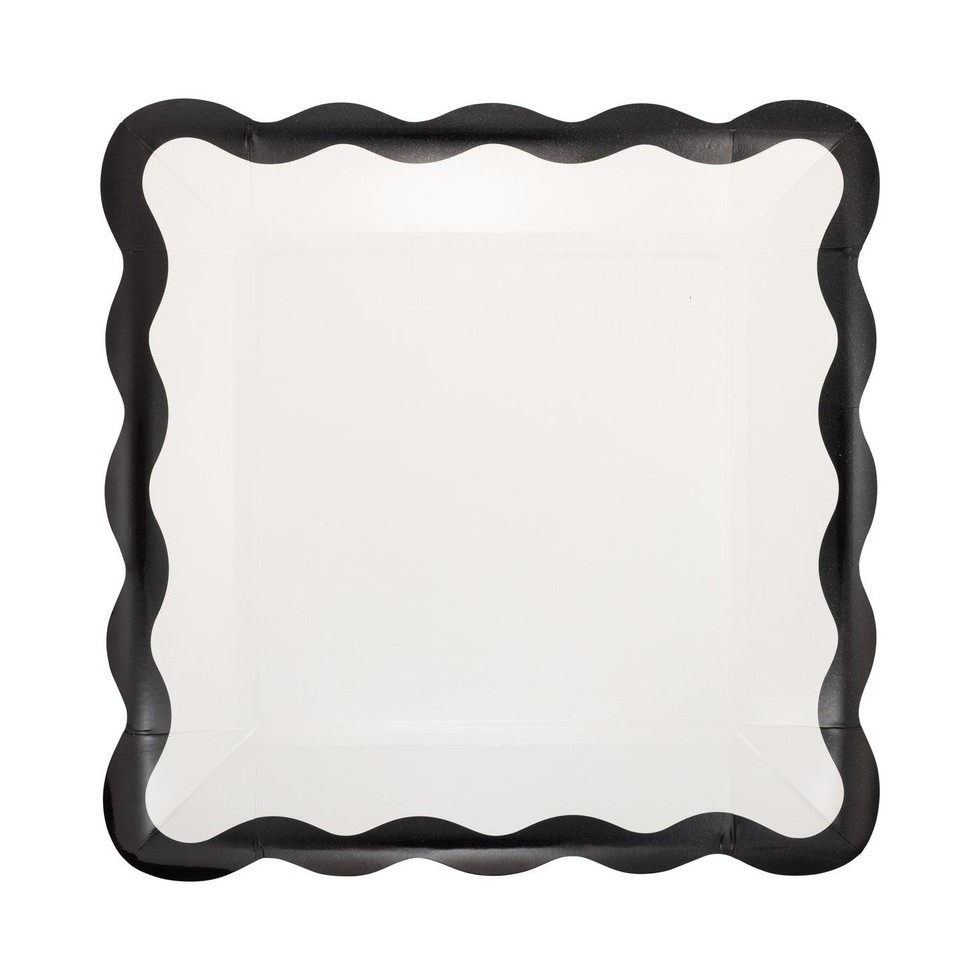CLV1241 - Cream and Black Ric Rac Plate
