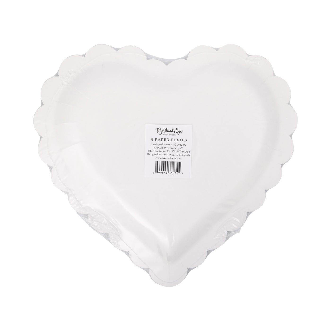 CLV1240 - Cream and Black Scalloped Heart Shaped Plate