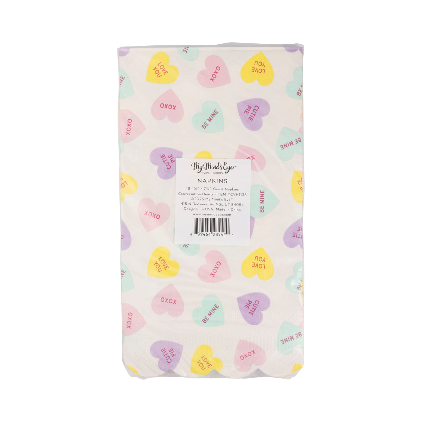 CVH1138 - Conversation Hearts Dinner Napkin