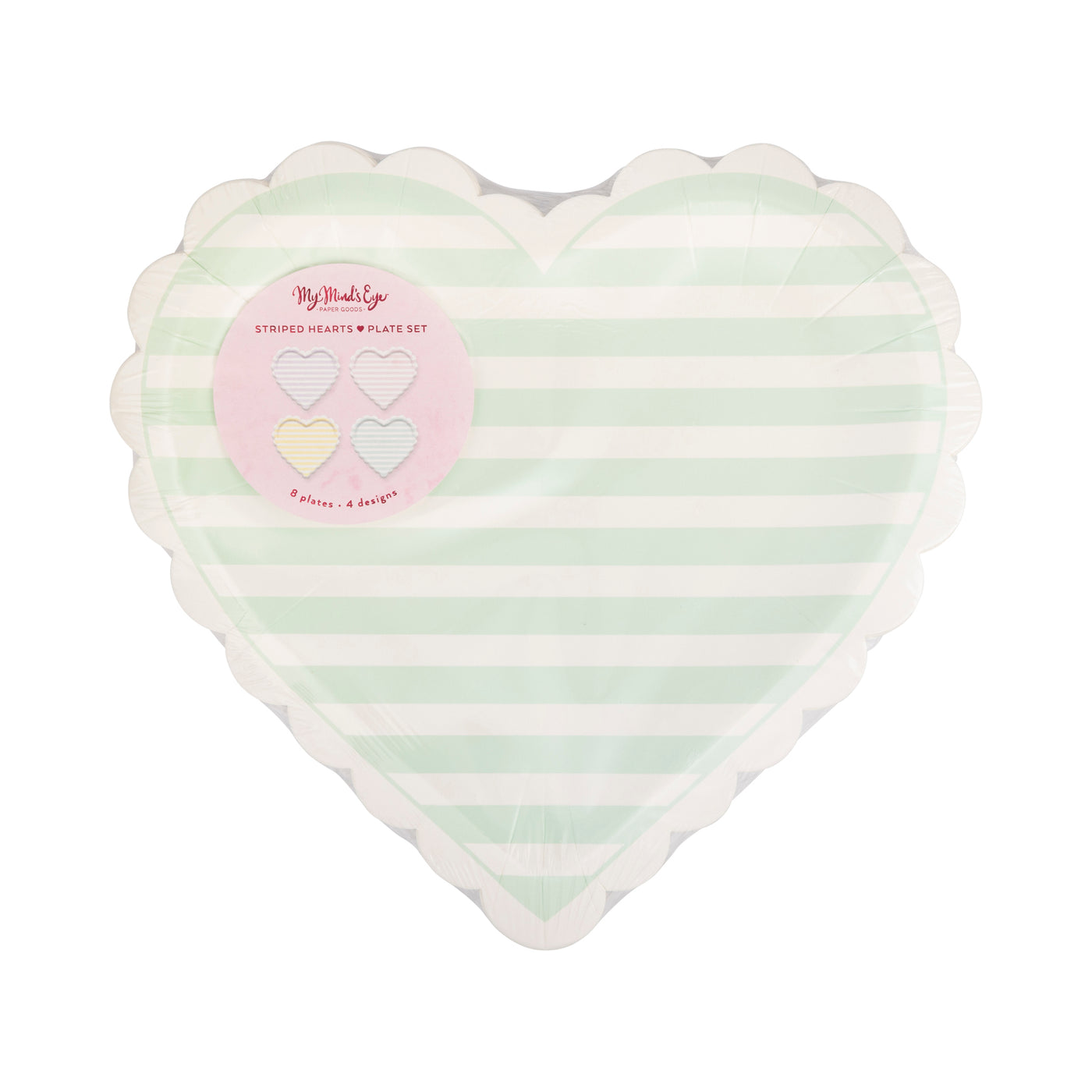 CVH1140 - Striped Hearts Plate Set