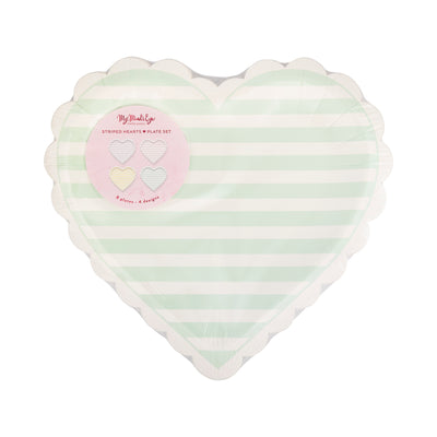 CVH1140 - Striped Hearts Plate Set