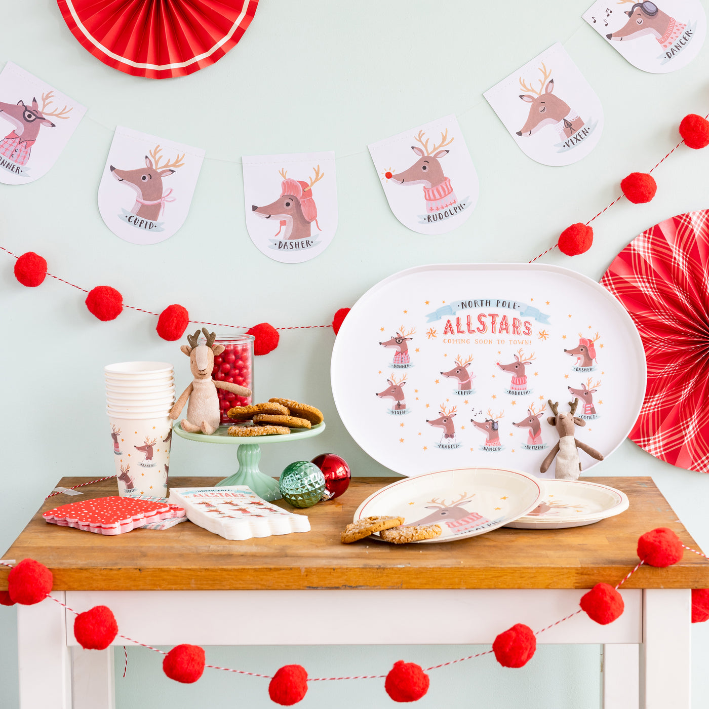 DER1040 - Dear Rodolph Reindeer Paper Plate Set