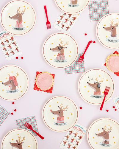 DER1040 - Dear Rodolph Reindeer Paper Plate Set