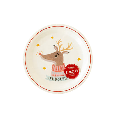 DER1040 - Dear Rodolph Reindeer Paper Plate Set