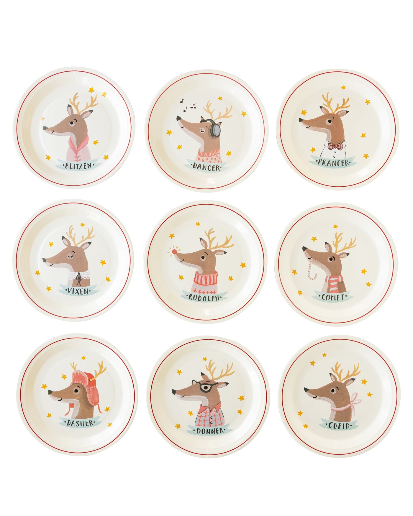 DER1040 - Dear Rodolph Reindeer Paper Plate Set
