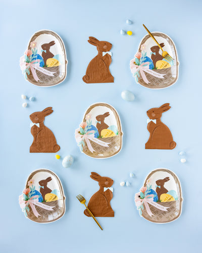 EBS1040 - Easter Basket Shaped Paper Plate