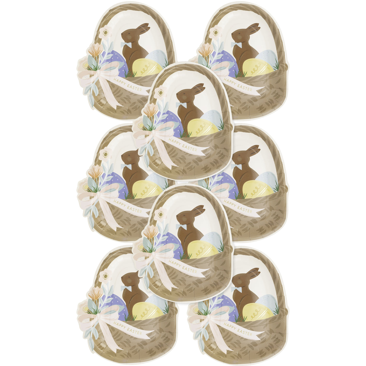 EBS1040 - Easter Basket Shaped Paper Plate