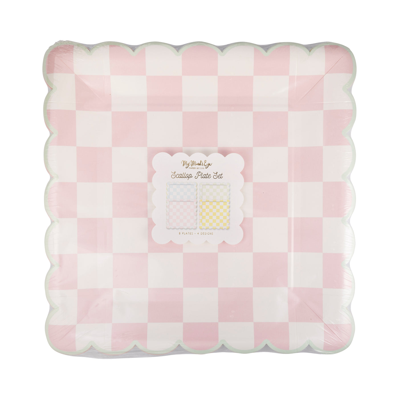 EPS1141 - Checked Square Scallop Plate Set