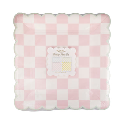 EPS1141 - Checked Square Scallop Plate Set