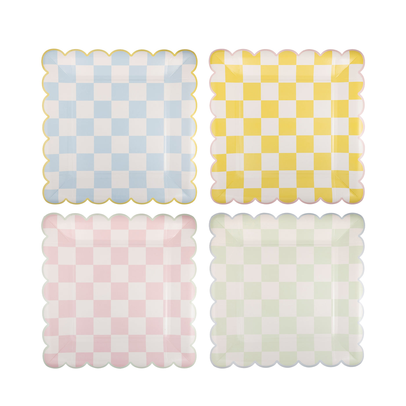 EPS1141 - Checked Square Scallop Plate Set