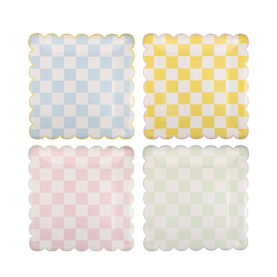 EPS1141 - Checked Square Scallop Plate Set