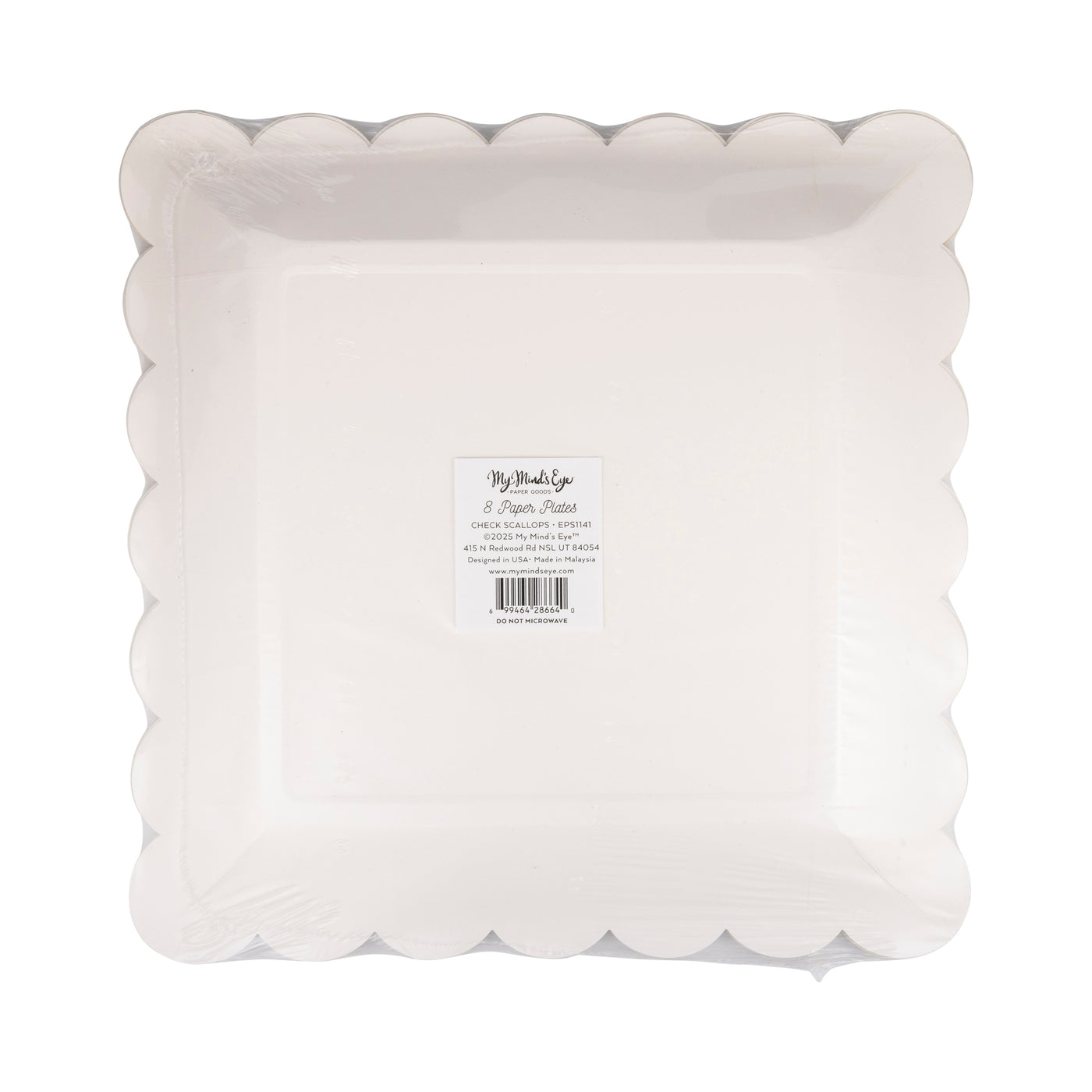 EPS1141 - Checked Square Scallop Plate Set