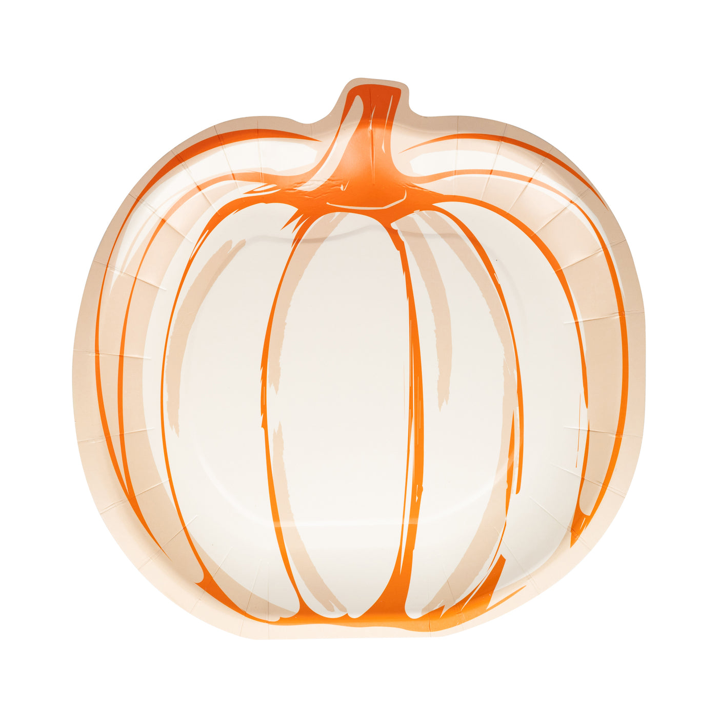 FAL1240 - Falloween Pumpkin Shaped Paper Plate