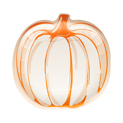 FAL1240 - Falloween Pumpkin Shaped Paper Plate
