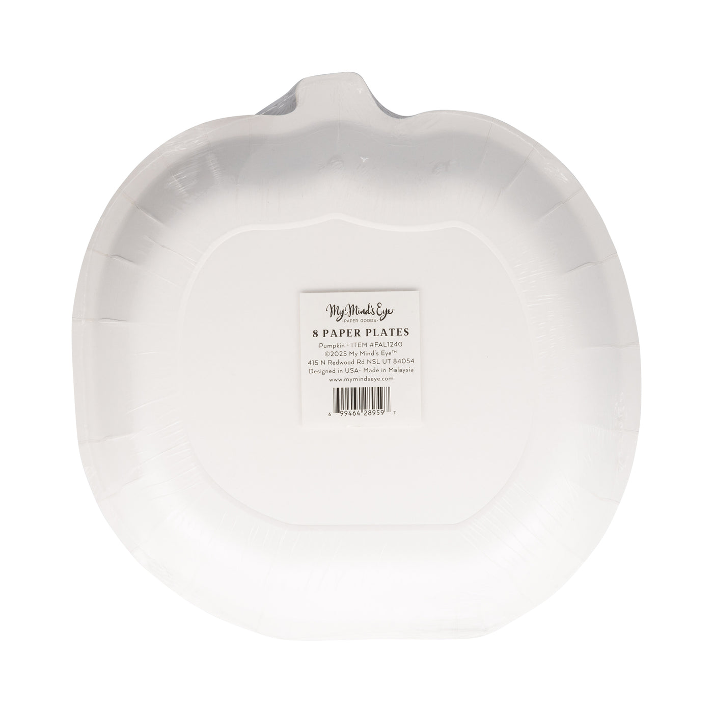 FAL1240 - Falloween Pumpkin Shaped Paper Plate