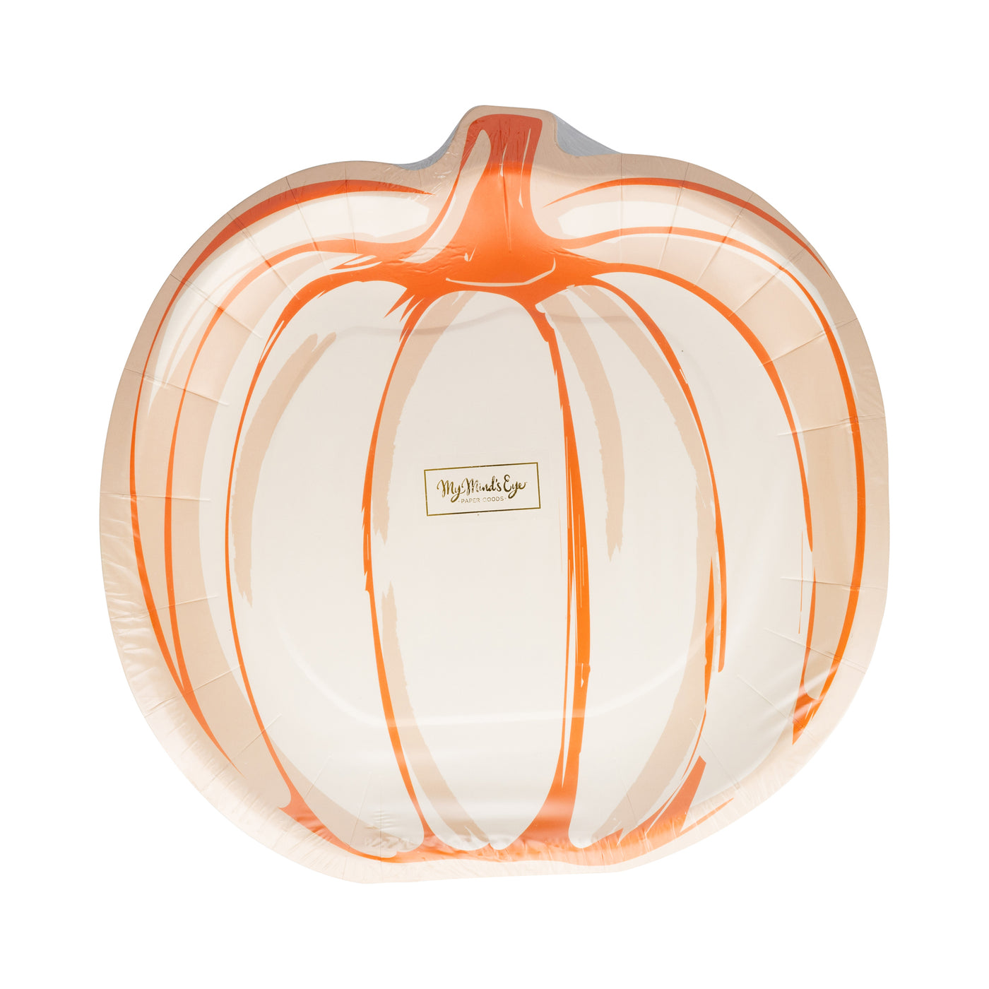 FAL1240 - Falloween Pumpkin Shaped Paper Plate