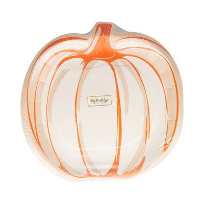 FAL1240 - Falloween Pumpkin Shaped Paper Plate
