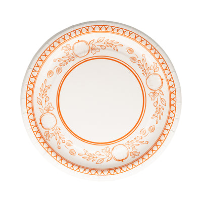 FAL1241 - Falloween Pumpkin Round Dessert 8" Paper Plate