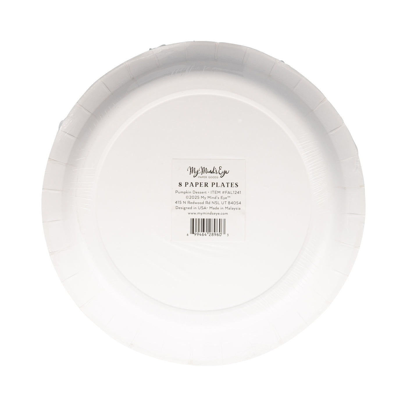 FAL1241 - Falloween Pumpkin Round Dessert 8" Paper Plate