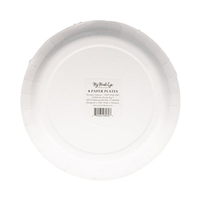 FAL1241 - Falloween Pumpkin Round Dessert 8" Paper Plate