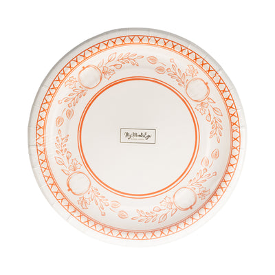 FAL1241 - Falloween Pumpkin Round Dessert 8" Paper Plate