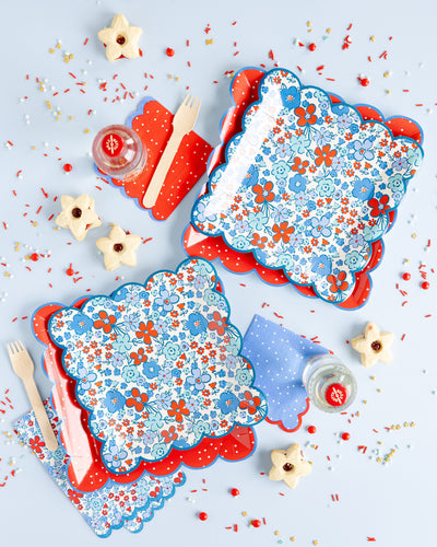 FLA1139 - Americana Polka Dot Cocktail Napkin Set