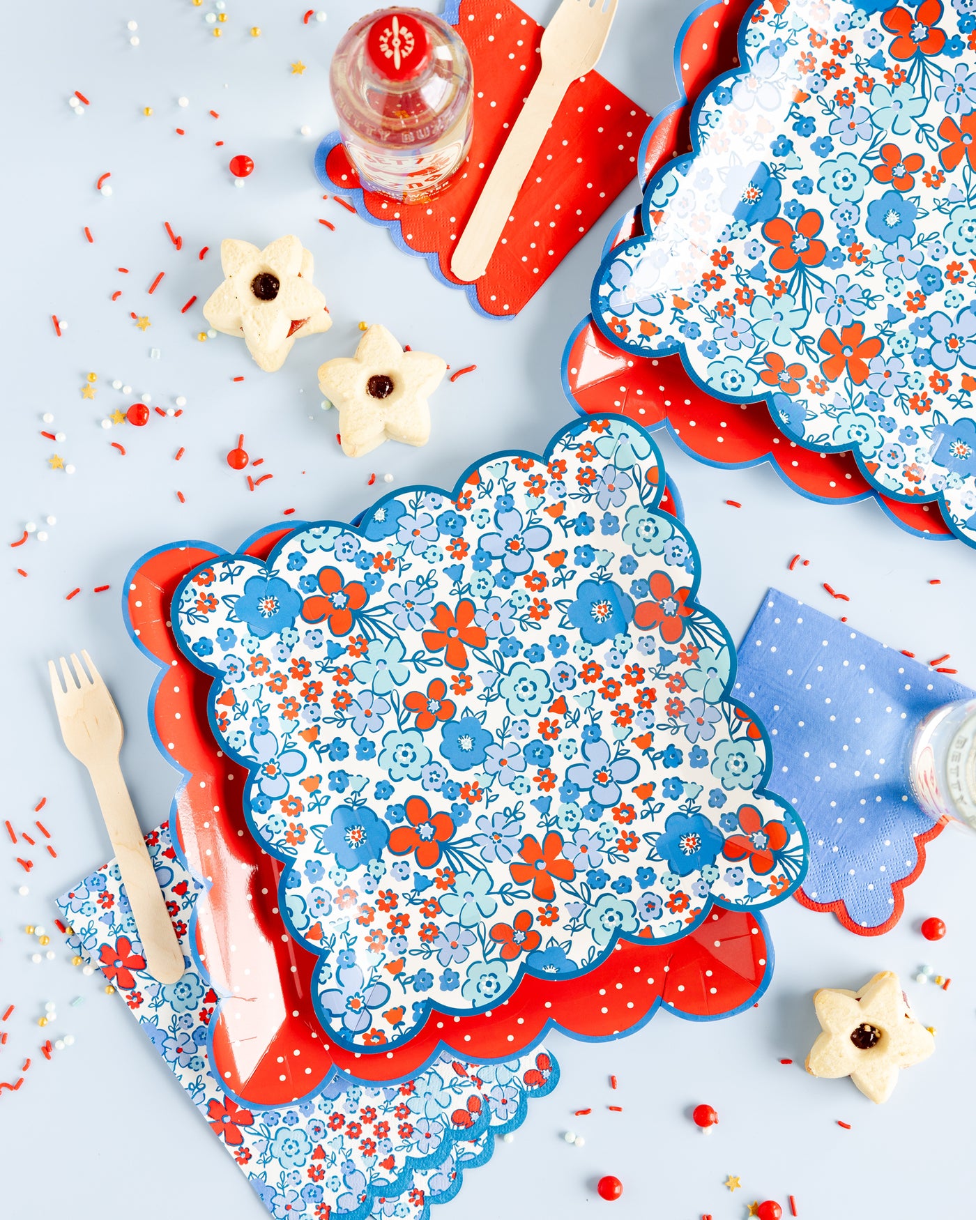 FLA1139 - Americana Polka Dot Cocktail Napkin Set
