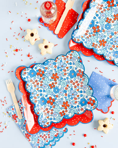 FLA1139 - Americana Polka Dot Cocktail Napkin Set