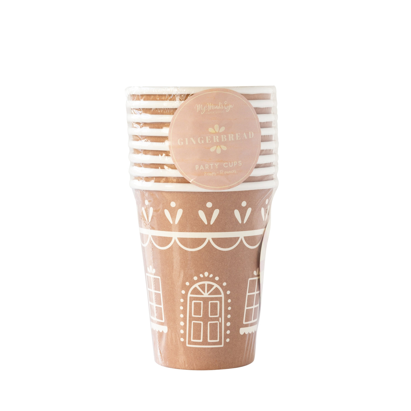 PRESALE SHIPPING MID OCTOBER - GBD1012 - Gingerbread House Paper Party Cup With Handle