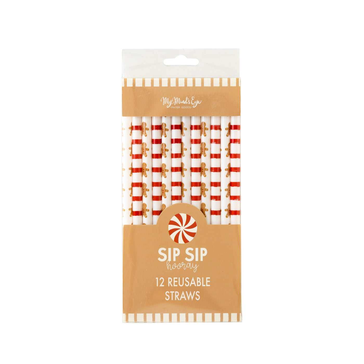 GBD1014 - Gingerbread Reusable Straws