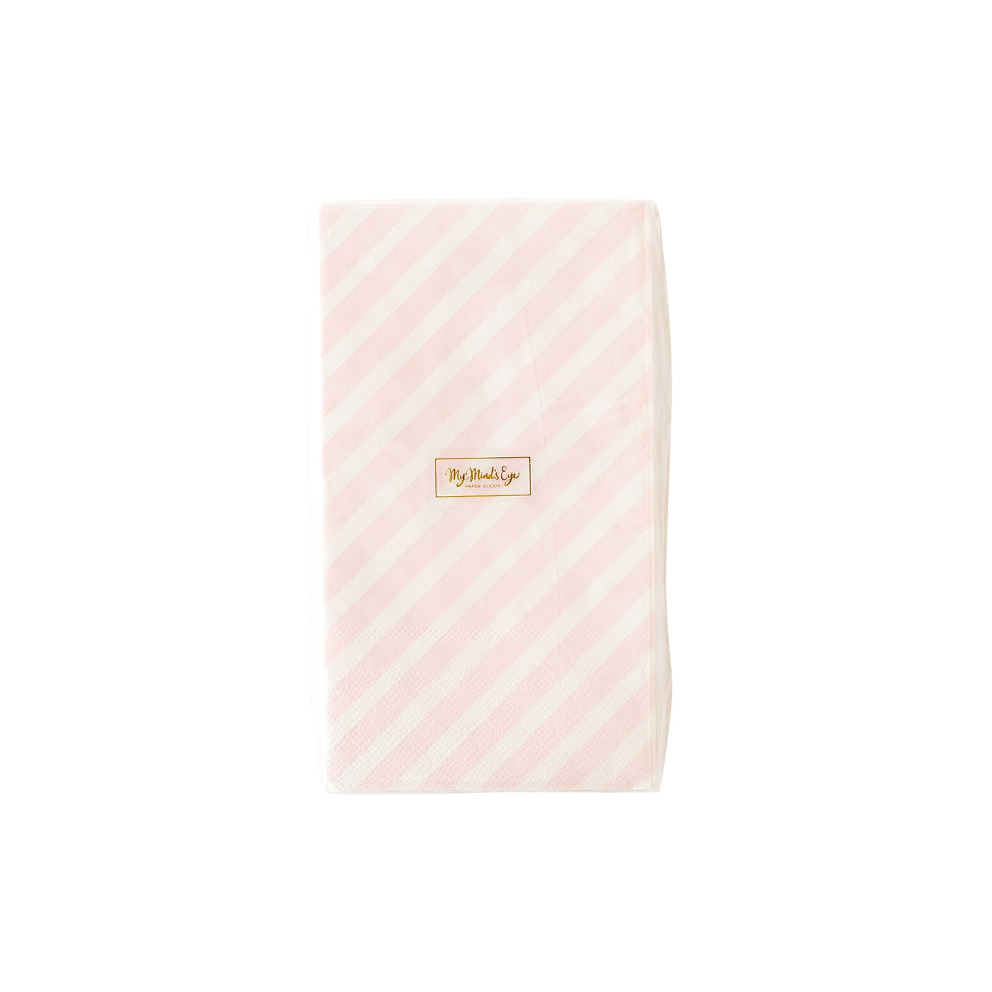 GBD1039 - Gingerbread Pink Stripe Paper Dinner Napkin