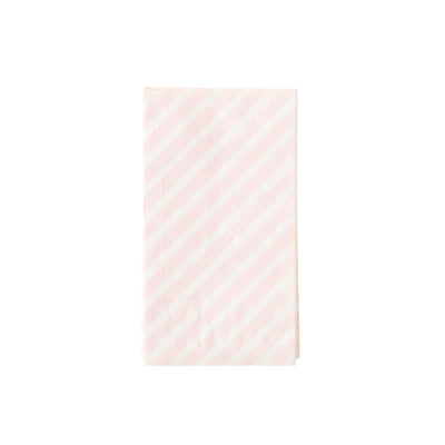 GBD1039 - Gingerbread Pink Stripe Paper Dinner Napkin